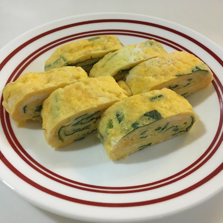 ほうれん草とチーズの卵焼き